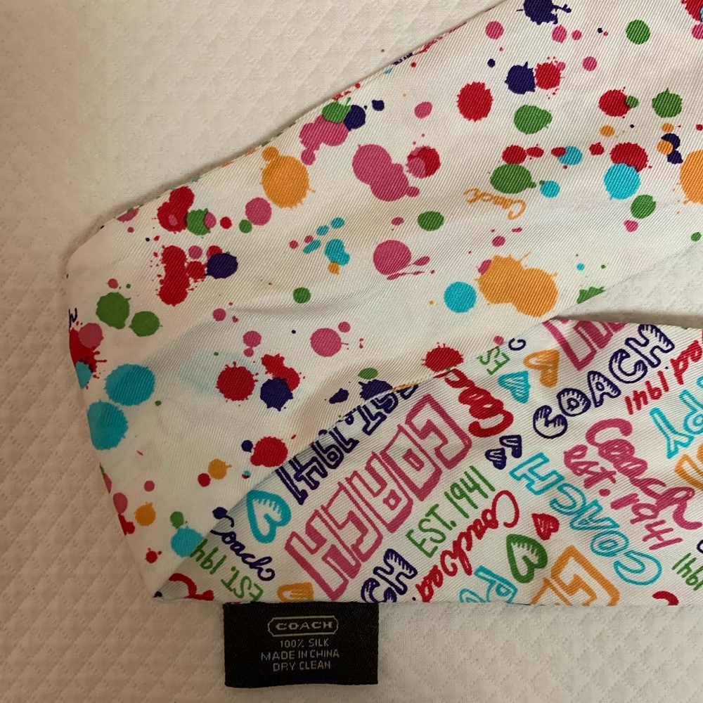 Coach Silk Skinny Scarf